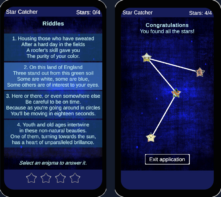Star Catcher - application mobile